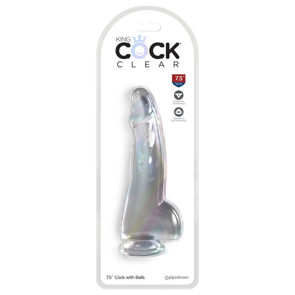 King Cock Clear 7.5'' Cock with Balls-(pd5760-20) - PD5760-20