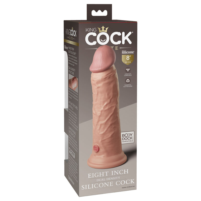 King Cock Elite 8'' Dual Density Cock - Flesh-(pd5772-21) - PD5772-21