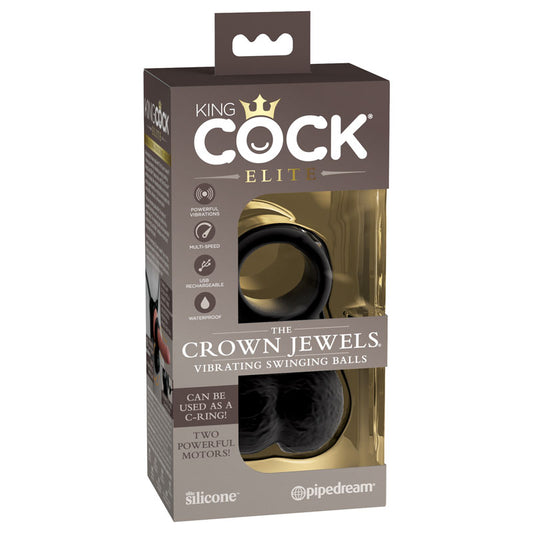 King Cock Elite The Crown Jewels Vibrating Silicone Balls-(pd5780-23) - PD5780-23