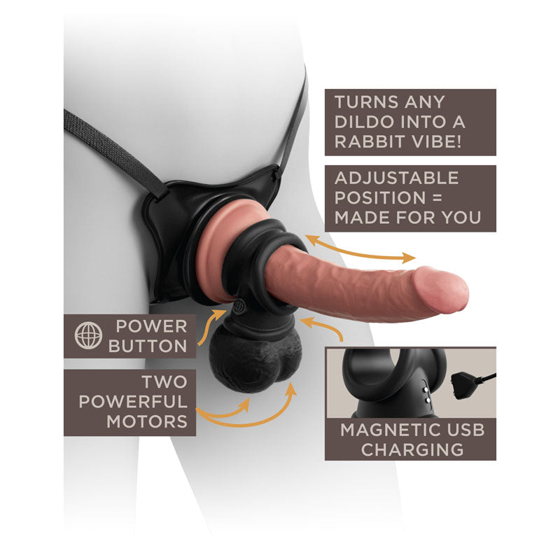 King Cock Elite The Crown Jewels Vibrating Silicone Balls-(pd5780-23) - PD5780-23