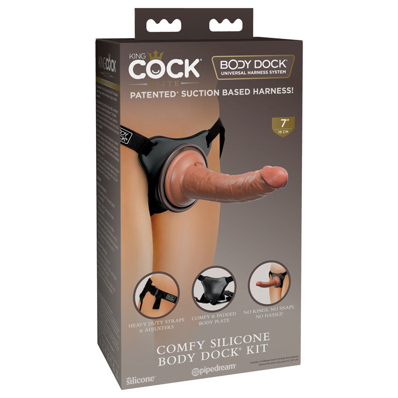 King Cock Elite Comfy Silicone Body Dock Kit-(pd5783-22) - PD5783-22