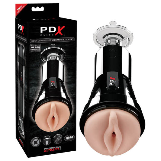 PDX Elite Cock Compressor Vibrating Stroker-(rd509) - RD509