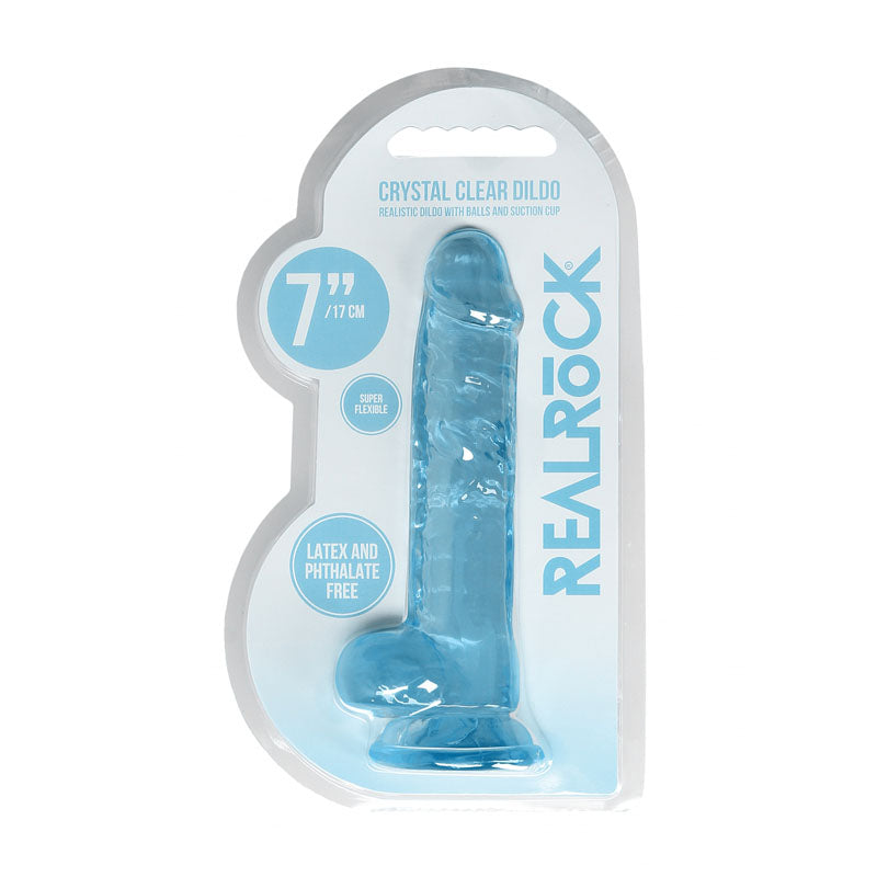 RealRock 7'' Realistic Dildo With Balls-(rea091blu) - REA091BLU