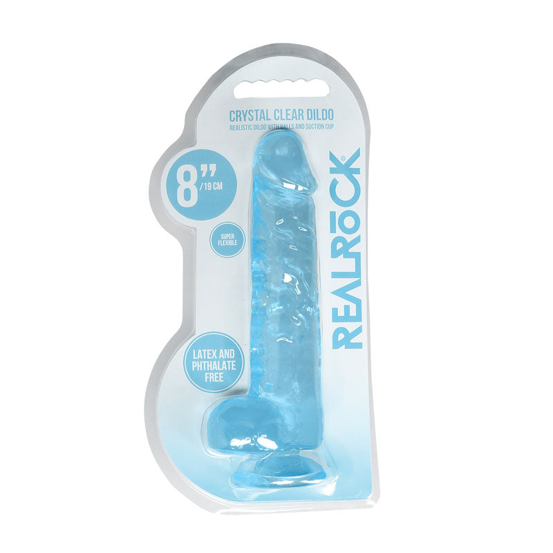 RealRock 8'' Realistic Dildo With Balls-(rea092blu) - REA092BLU