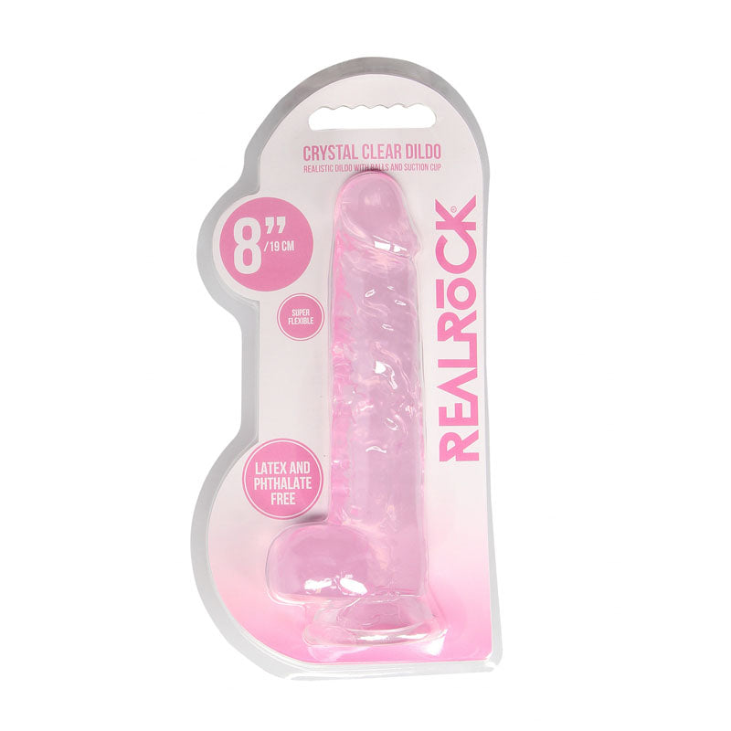 RealRock 8'' Realistic Dildo With Balls-(rea092pnk) - REA092PNK