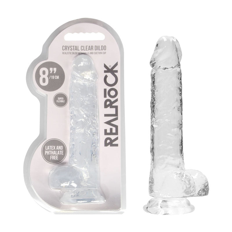 RealRock 8'' Realistic Dildo With Balls-(rea092tra) - REA092TRA