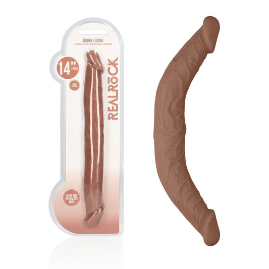 REALROCK 14'' Double Dildo-(rea102tan) - REA102TAN