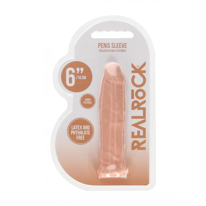 REALROCK 6'' Realistic Penis Sleeve-(rea105fle) - REA105FLE