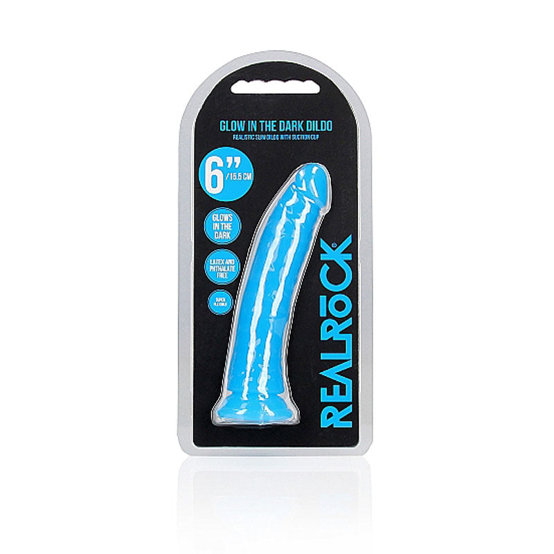 REALROCK 15.5 cm Slim Glow in the Dark Neon - Blue-(rea141globlu) - REA141GLOBLU