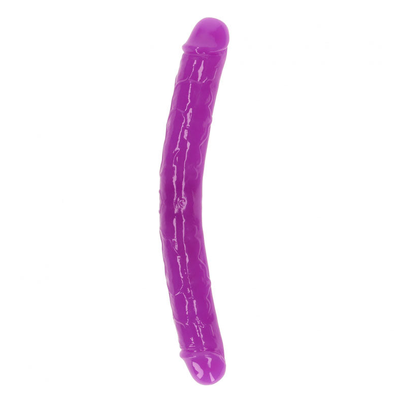 REALROCK 30 cm Double Dong Glow - Purple-(rea148glopur) - REA148GLOPUR