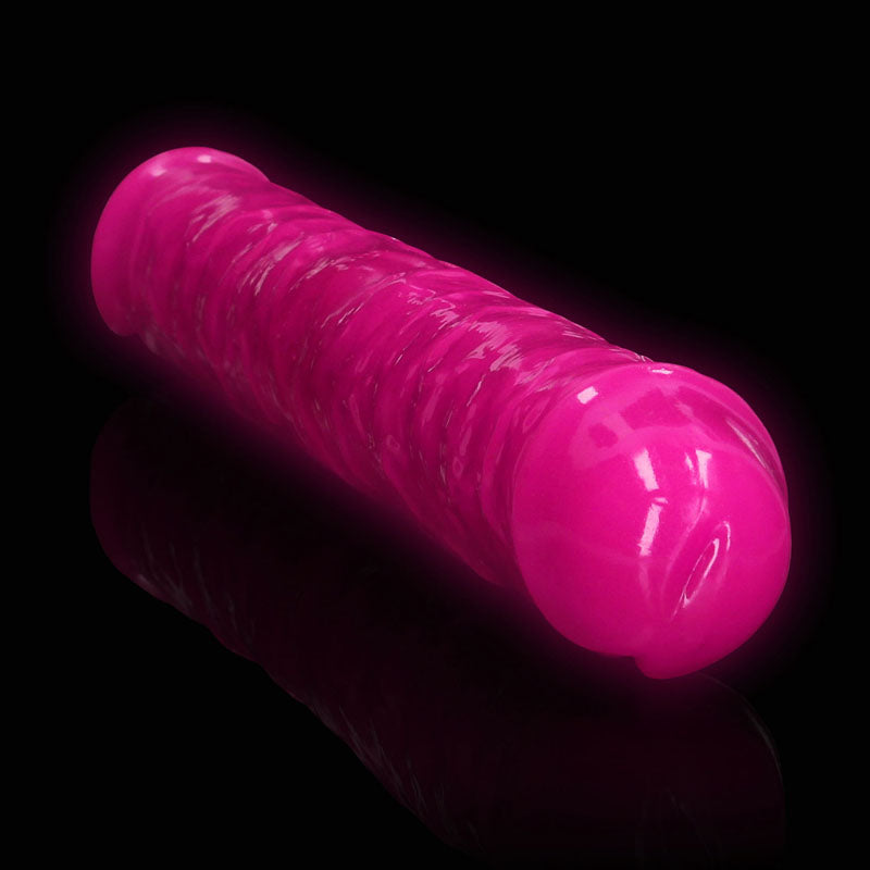 REALROCK 38 cm Double Dong Glow - Pink-(rea149glopnk) - REA149GLOPNK