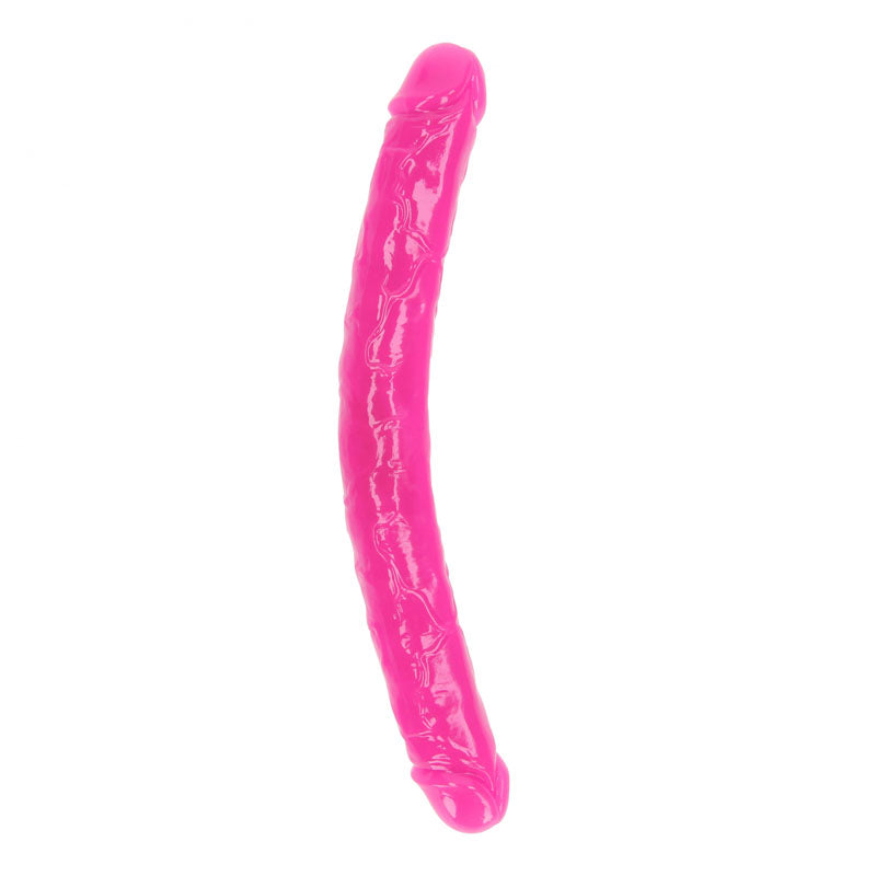 REALROCK 38 cm Double Dong Glow - Pink-(rea149glopnk) - REA149GLOPNK