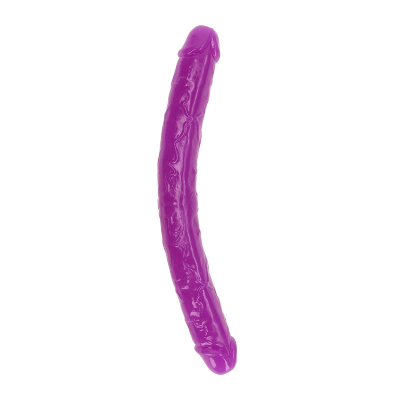 REALROCK 38 cm Double Dong Glow - Purple-(rea149glopur) - REA149GLOPUR