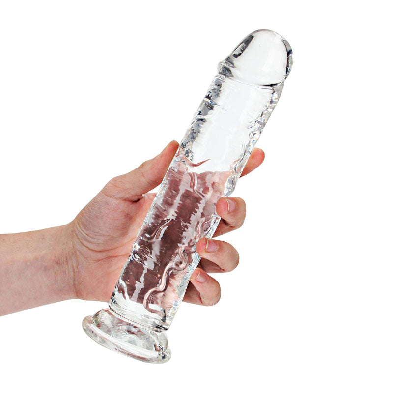 REALROCK 25 cm Straight Dildo - Clear-(rea154tra) - REA154TRA