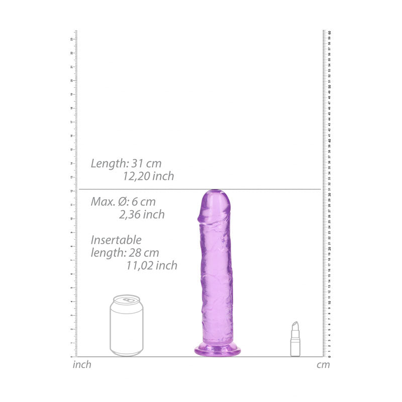 REALROCK 31 cm Straight Dildo - Purple-(rea156pur) - REA156PUR