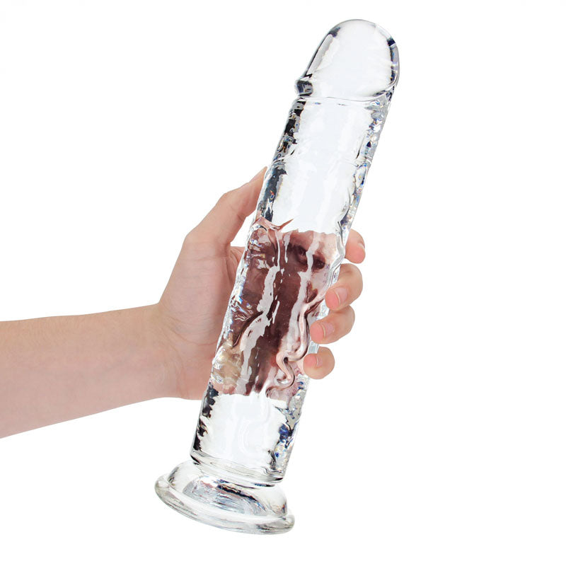 REALROCK 31 cm Straight Dildo - Clear-(rea156tra) - REA156TRA