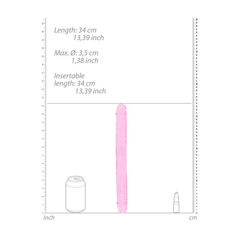 REALROCK 34 cm Double Dong - Pink-(rea159pnk) - REA159PNK