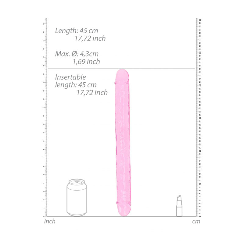 REALROCK 45 cm Double Dong - Pink-(rea160pnk) - REA160PNK