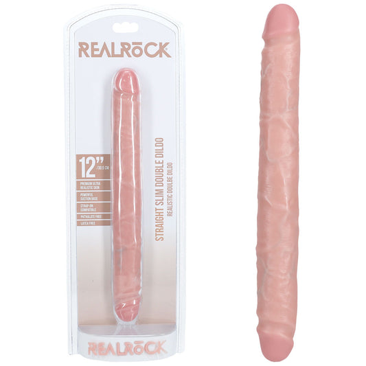 REALROCK 30cm Slim Double Dildo - Flesh-(rea183fle) - REA183FLE