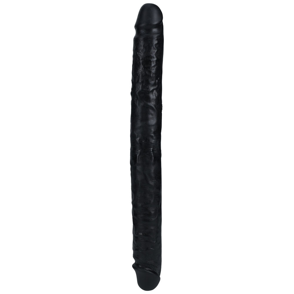 REALROCK 35cm Slim Double Dildo - Black-(rea184blk) - REA184BLK