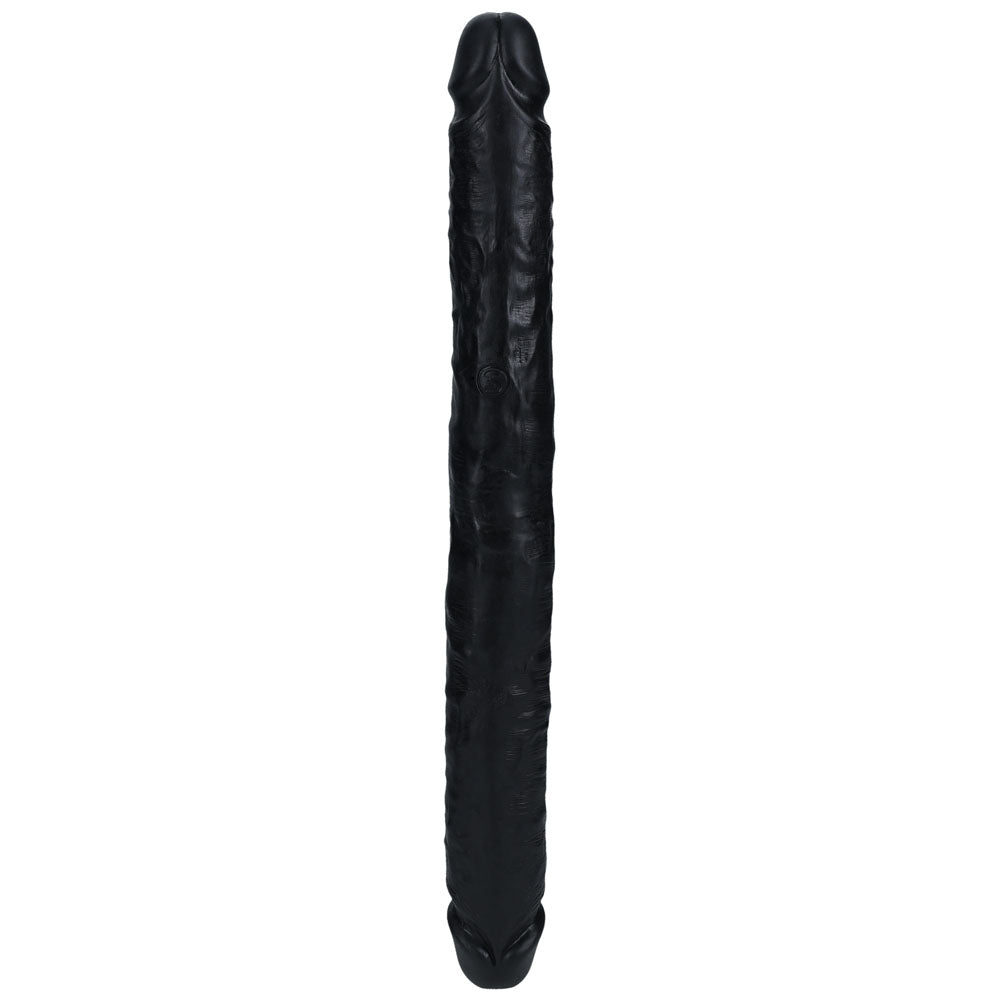 REALROCK 35cm Slim Double Dildo - Black-(rea184blk) - REA184BLK