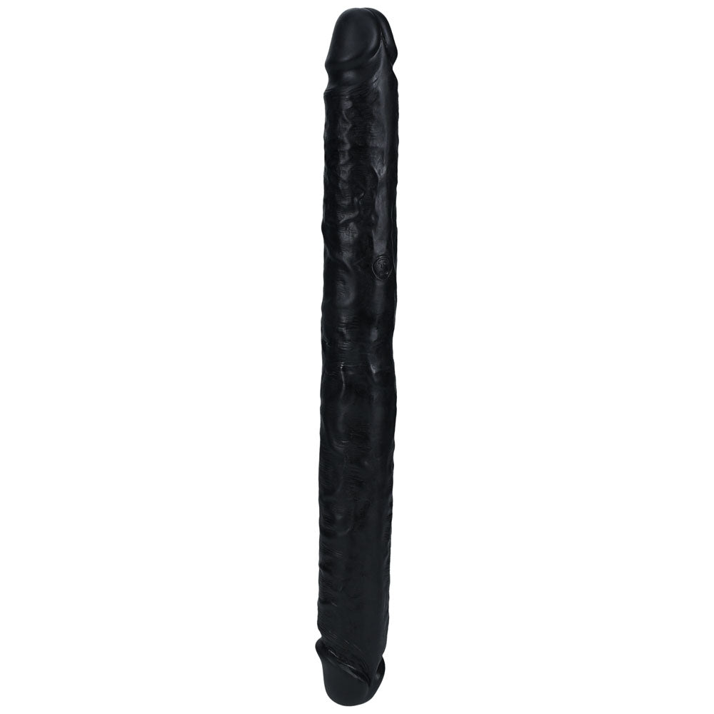 REALROCK 35cm Slim Double Dildo - Black-(rea184blk) - REA184BLK