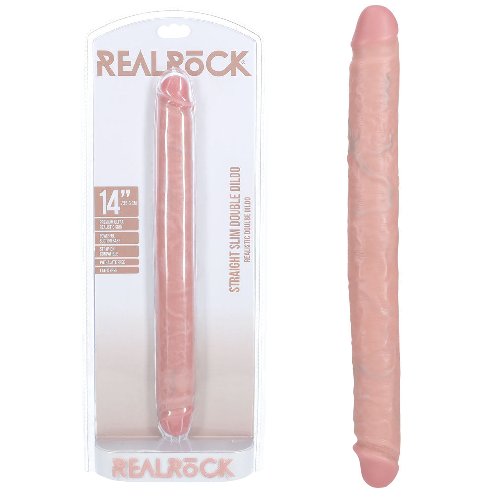 REALROCK 35cm Slim Double Dildo - Flesh-(rea184fle) - REA184FLE