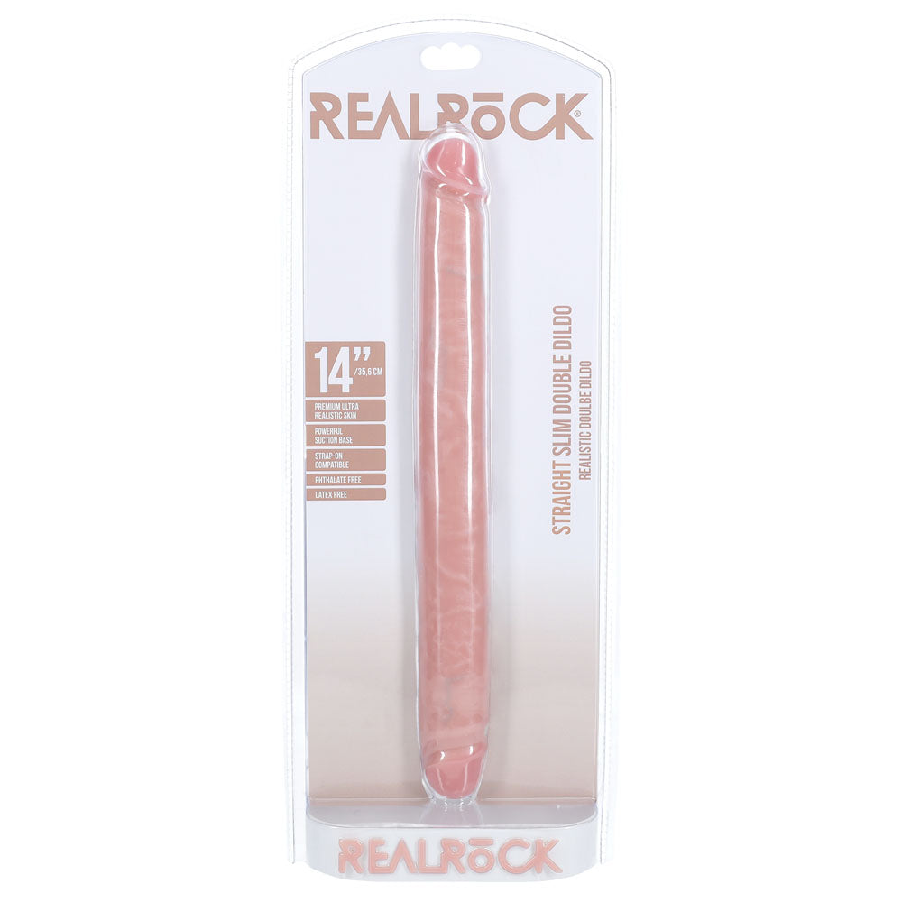 REALROCK 35cm Slim Double Dildo - Flesh-(rea184fle) - REA184FLE