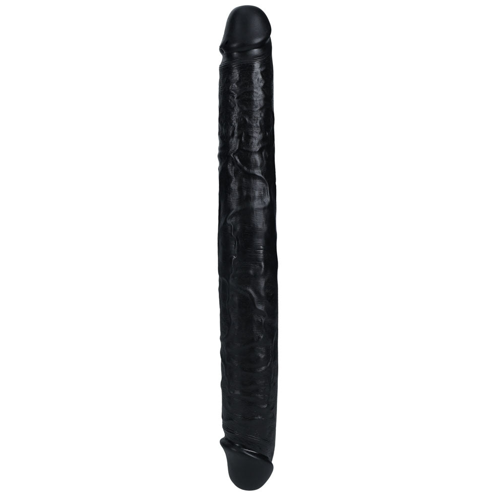 REALROCK 35cm Thick Double Dildo - Black-(rea185blk) - REA185BLK