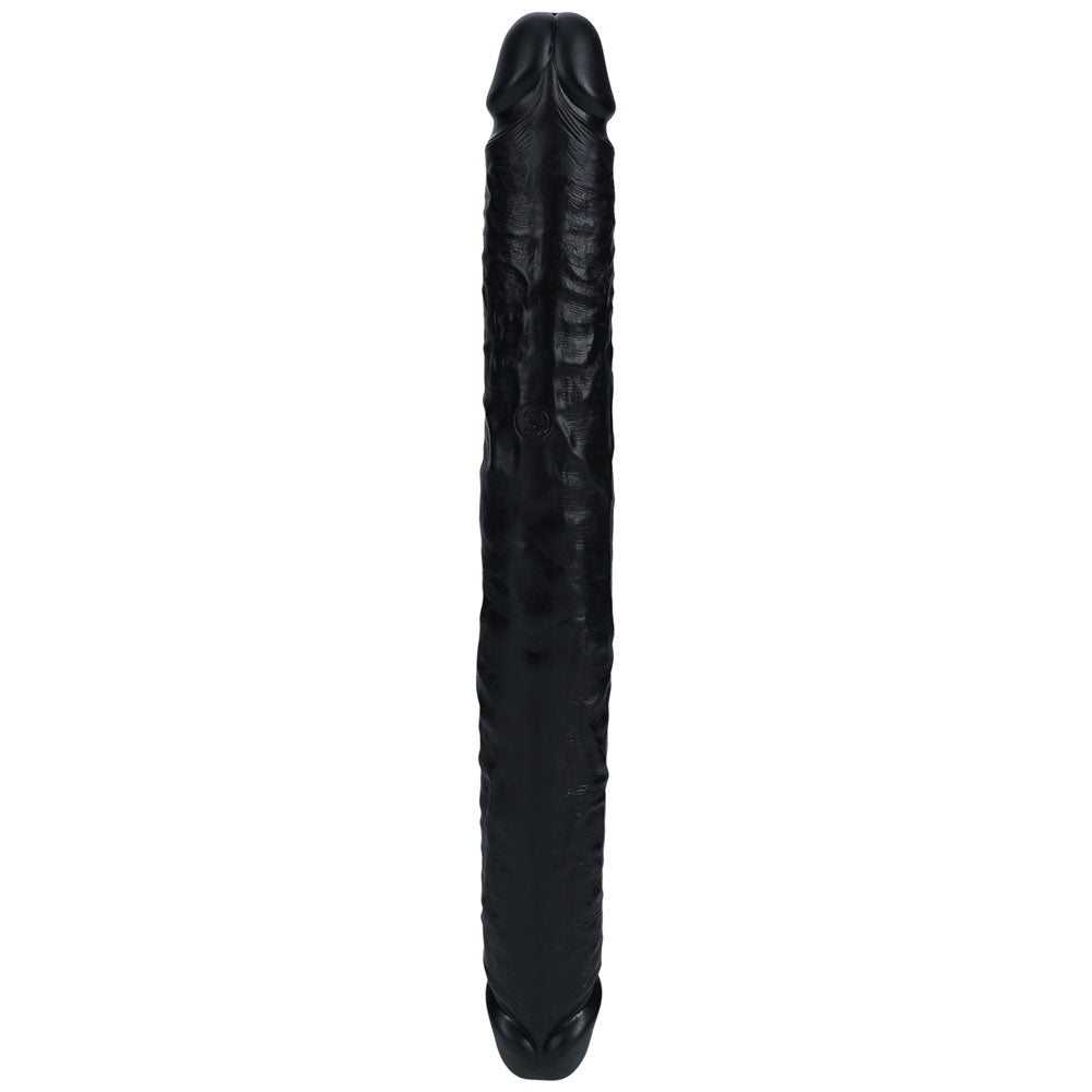 REALROCK 35cm Thick Double Dildo - Black-(rea185blk) - REA185BLK