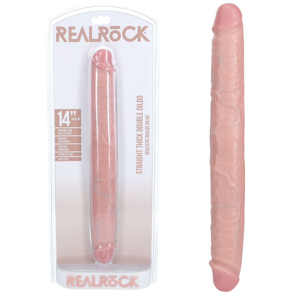 REALROCK 35cm Thick Double Dildo - Flesh-(rea185fle) - REA185FLE