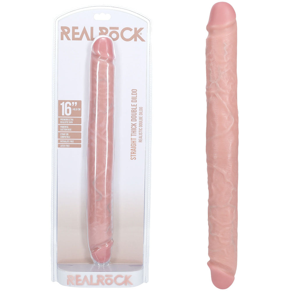 REALROCK 40cm Thick Double Dildo - Flesh-(rea186fle) - REA186FLE