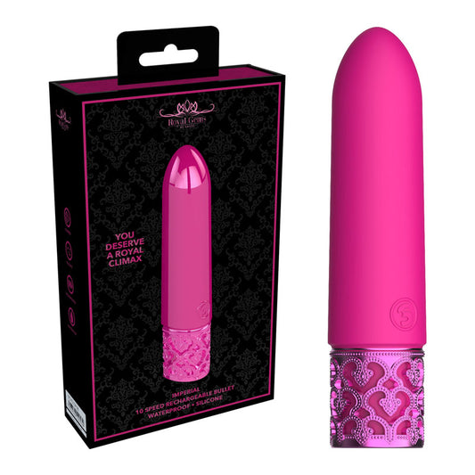 ROYAL GEMS Imperial - Silicone Rechargeable Bullet-(roy010pnk) - ROY010PNK