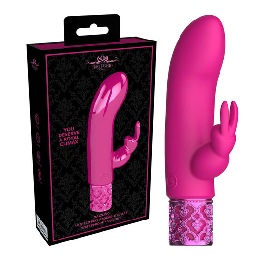 ROYAL GEMS Dazzling - Silicone Rechargeable Bullet-(roy012pnk) - ROY012PNK