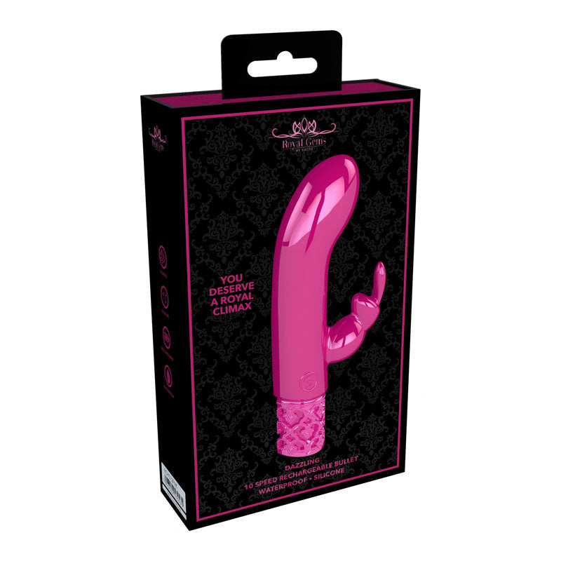 ROYAL GEMS Dazzling - Silicone Rechargeable Bullet-(roy012pnk) - ROY012PNK