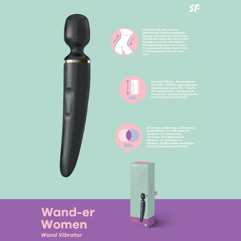 Satisfyer Wand-er Woman-(satwand-blk) - SATWAND-BLK