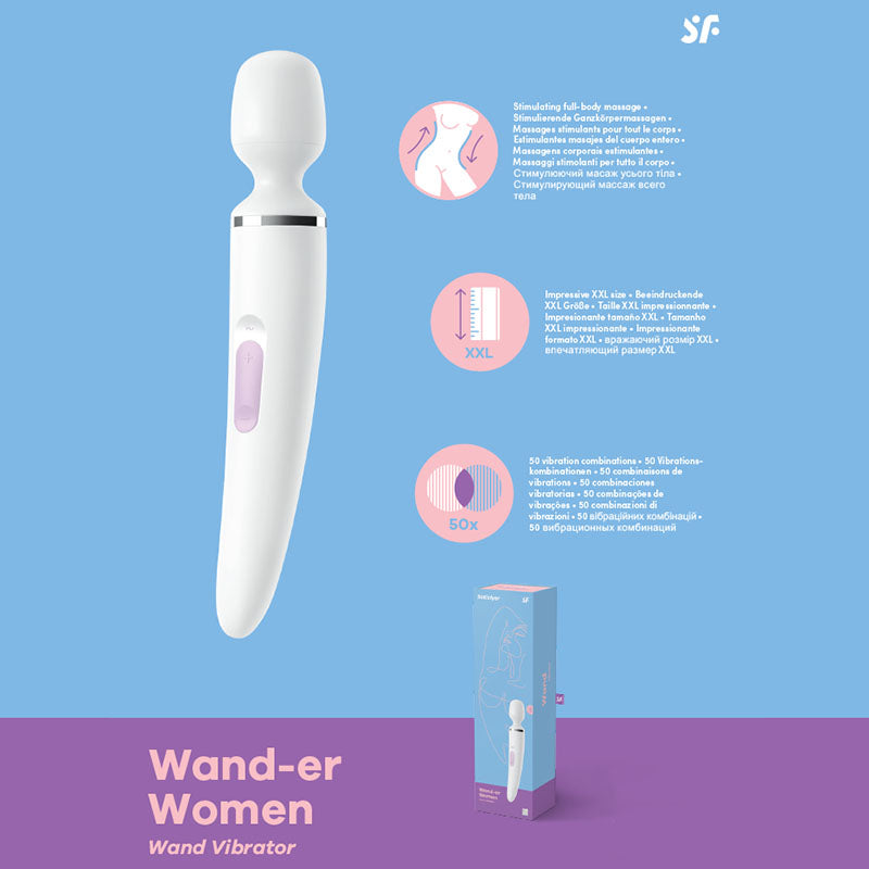 Satisfyer Wand-er Woman-(satwand-wht) - SATWAND-WHT