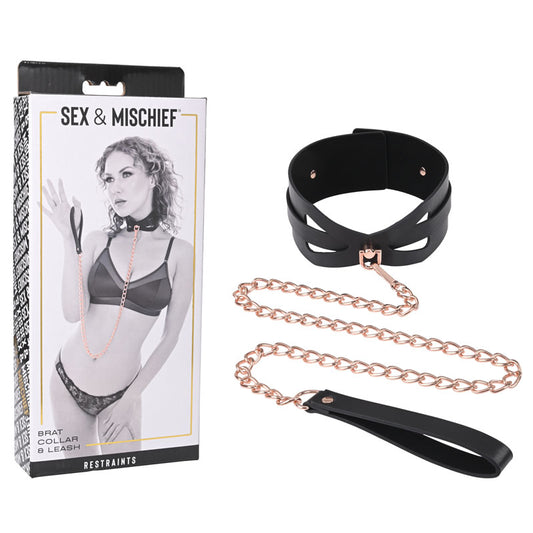 Sex & Mischief Brat Collar & Leash-(ss09841) - SS09841