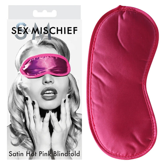 Sex & Mischief Satin Blindfold Hot Pink-(ss10004) - SS10004