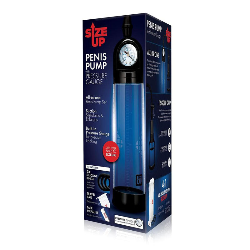 Size Up Penis Pump with Pressure Gauge-(su303) - SU303