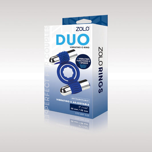 Zolo Rechargeable Duo Vibrating C-Ring-(zo-6039) - ZO-6039